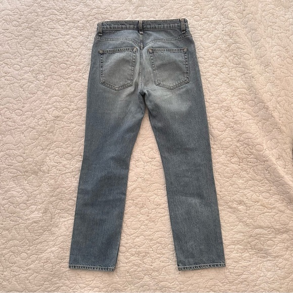 ASKK NY High Waist Ankle Straight Leg Jeans in Can Can - Picture 3 of 3